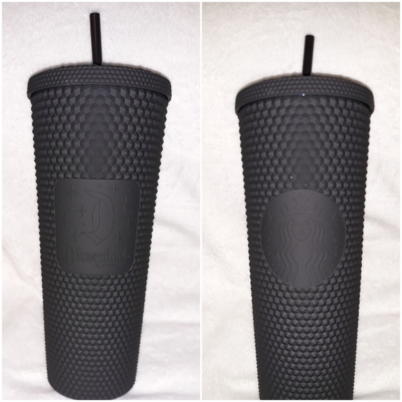 Disneyland Black Matted Studded Diamond Starbucks Tumbler Limited Edition - Picture 1 of 10